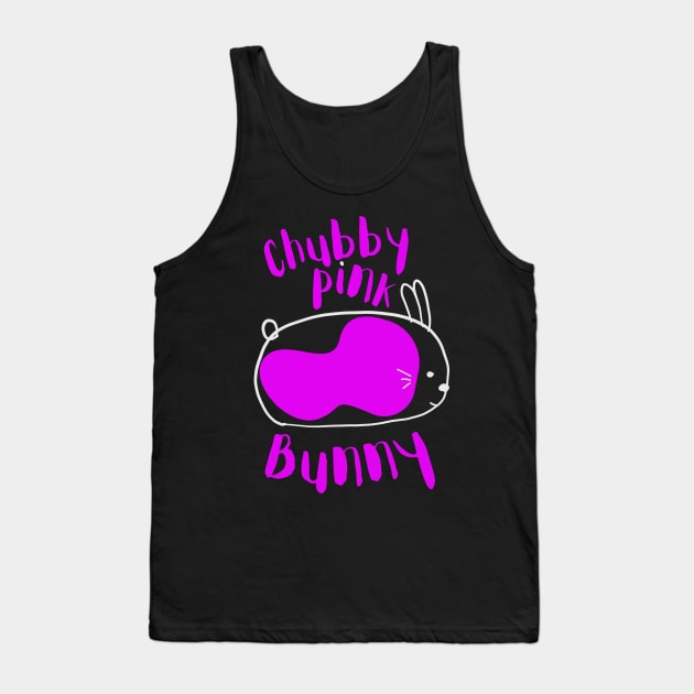 Chubby Pink Bunny Tank Top by TJWDraws